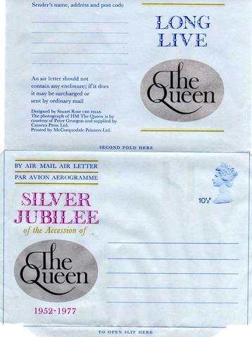 Engeland - Luchtpostbrief Silver Jubilee 1977 beschikbaar voor biedingen