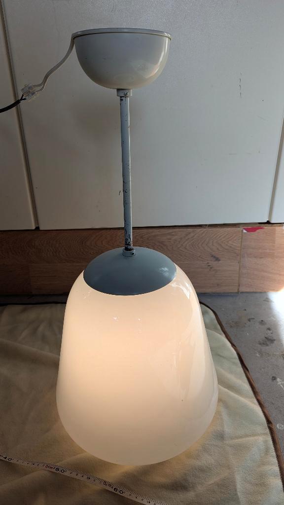 schoollamp, Huis en Inrichting, Lampen | Hanglampen, Gebruikt, 50 tot 75 cm, Metaal, Ophalen of Verzenden