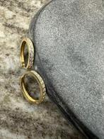 14k gouden oorbellen met zirkonia, Ophalen of Verzenden, Nieuw, Goud
