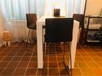 Hoge eettafel inclusief 3 hoge stoelen, Huis en Inrichting, Tafels | Eettafels, Ophalen of Verzenden