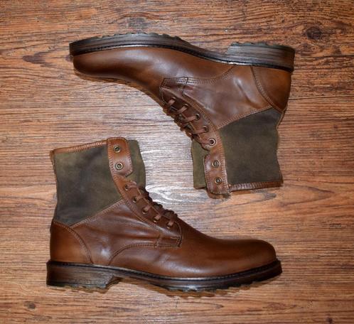 Bocage - leren gevoerde Thibault boots cognac - maat 45, Kleding | Heren, Schoenen, Nieuw, Boots, Overige kleuren, Ophalen of Verzenden