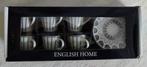 Set 6 kleine koffiekopjes met schoteltjes English Home, Nieuw, Ophalen of Verzenden, Overige stijlen, Kop(pen) en/of Schotel(s)
