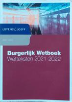 Burgerlijk Wetboek Wetteksten 2021-2022, Boeken, Gelezen, Ophalen of Verzenden, WO