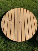 Houten picknick tuintafel - Rond, Ophalen, Gebruikt, Rond, Hout