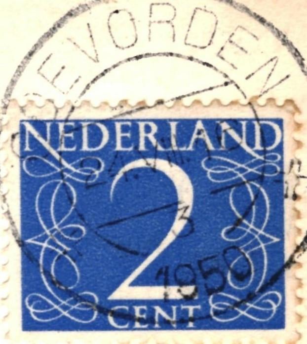 965361 Drenthe 1950 Oliepomp der N.A.M. Ja Knikker Gelopen, Ophalen of Verzenden, 1940 tot 1960, Gelopen, Drenthe