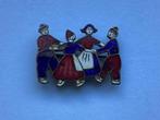 Leuke oude emaille broche, Sieraden, Tassen en Uiterlijk, Antieke sieraden, Ophalen of Verzenden, Overige materialen, Broche