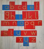 Montessori, schuurpapieren letters, blokschrift, vintage, Gebruikt, Ophalen of Verzenden