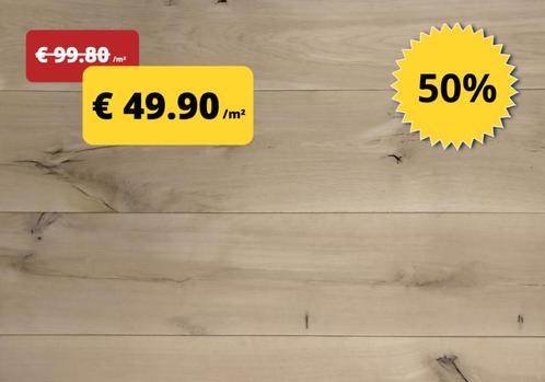 Houten vloeren voor € 49.90 /m² incl BTW - 50% KORTING, Doe-het-zelf en Verbouw, Vloerdelen en Plavuizen, Nieuw, Parket, Hout