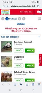 2 x 4 kaartjes. Kies zelf dierentuin of pretpark, Tickets en Kaartjes, Drie personen of meer, Ticket of Toegangskaart