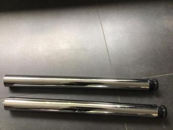 Tafelpoten, rond, verstelbaar, rvs,zilver (2), 69,5 - 73,2cm beschikbaar voor biedingen
