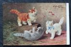 De poezen luisteren naar de rode kat voor speelinstructies, Verzenden, Voor 1920, Ongelopen, Hond of Kat