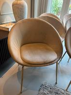 Eetkamerstoel beige + gouden poot, prijs per stuk, totaal 8, Huis en Inrichting, Stoelen, Ophalen, Gebruikt, Overige kleuren, Stof