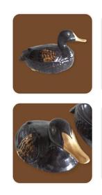 Michel Caugant zwart met gouden vintage faience terrine, Verzenden