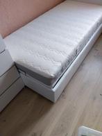 1 PERSOONS BOXSPRING BED MET MATRAS EN OPBERG RUIMTE, Ophalen, 90 cm, Eenpersoons, Wit