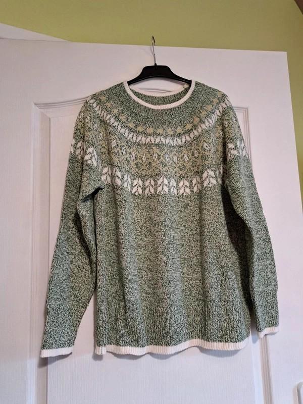 Mooie gebreide trui, Kleding | Dames, Truien en Vesten, Nieuw, Maat 42/44 (L), Groen, Verzenden