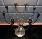 Zware rvs kandelaar 8 armen K&M Hagberg Stockholm IKEA, Ophalen, Gebruikt, Metaal, 25 tot 50 cm