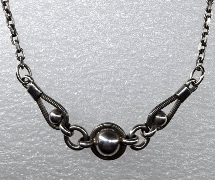 Prachtige zilveren (925) DESIGN ketting, Sieraden, Tassen en Uiterlijk, Kettingen, Zo goed als nieuw, Zilver, Zilver, Met hanger
