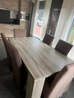 Complete set, Ophalen, Gebruikt, Licht eiken, 4 tot 6 stoelen