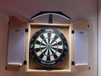 Dartbord kabinet met verlichting incl pijltjes, Ophalen of Verzenden, Dartbord