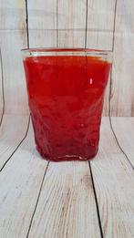 Rode ovalen boomschors Bark vaas Whitefriars stijl. VIT