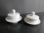 2 Vintage marmeren botervlootjes/boterklokjes, Verzenden, Zo goed als nieuw, Overige stijlen, Overige typen