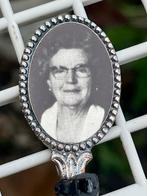 Verzilverd theelepeltje met portreten, Antiek en Kunst, Ophalen of Verzenden