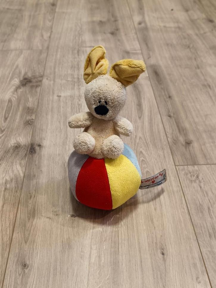 Schattige Woezel tuimelbal, Kinderen en Baby's, Speelgoed | Babyspeelgoed, Gebruikt, Rammelaar, Met geluid, Ophalen of Verzenden