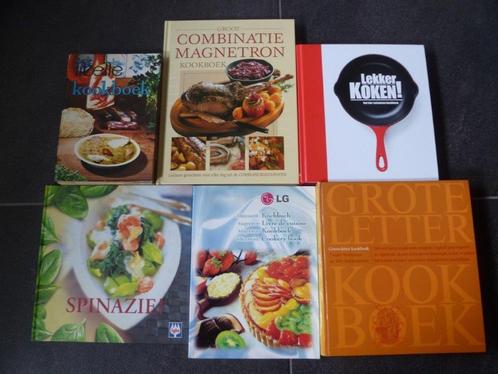 6 Kookboeken koken, bakken & braden en magnetron, Boeken, Kookboeken, Gelezen, Voorgerechten en Soepen, Hoofdgerechten, Tapas, Hapjes en Dim Sum