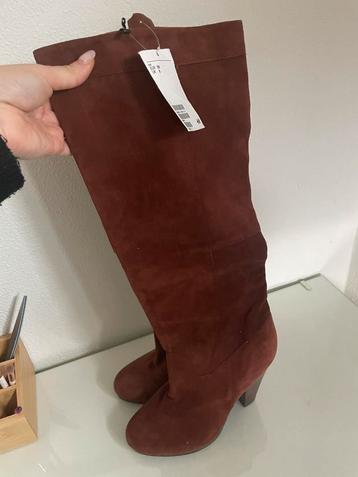 Hoge suède laarzen met hak - Nieuw met prijskaartje! beschikbaar voor biedingen