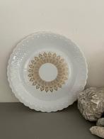 Vintage wit goud bord. Limoges porselein. Colbert., Antiek en Kunst, Antiek | Servies los, Ophalen