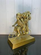 Horen-zien-zwijgen apen op de fiets., Ophalen of Verzenden, Nieuw, Dier