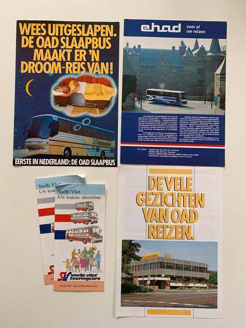 Diverse touringcar folders OAD, Snelle Vlieg, Ehad, Verzamelen, Spoorwegen en Tramwegen, Zo goed als nieuw, Trein, Overige typen