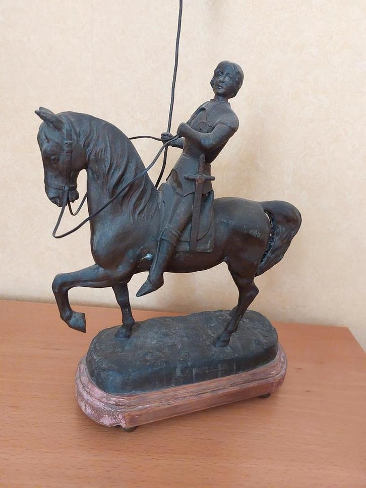 Jeanne d Arc op haar Paard., Antiek en Kunst, Antiek | Koper en Brons, Ophalen of Verzenden