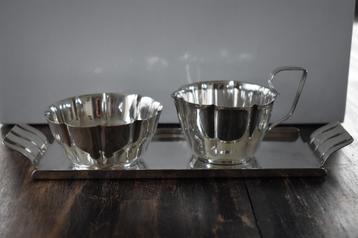 Roomstel verzilverd Gero vintage design Georg Nilsson beschikbaar voor biedingen