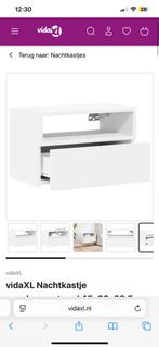 2x Witte Zwevende Nachtkastjes, Ophalen, Minder dan 45 cm, Nieuw, Minder dan 55 cm