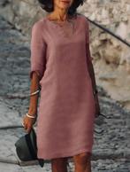 Linnen jurk By Bar M/L, Overige kleuren, Verzenden, Nieuw, Knielengte