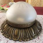 Brocante Franse plafondlamp  plafonnière barok antieke brons, Ophalen of Verzenden, Zo goed als nieuw, Overige materialen