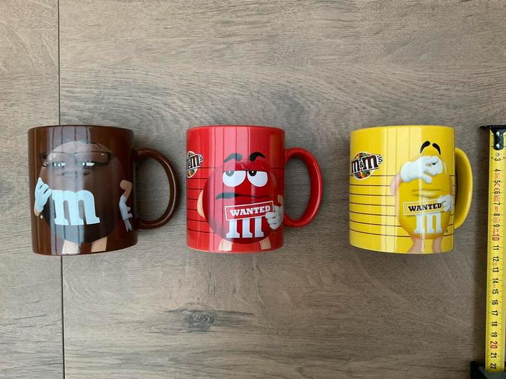 3 nieuwe zgan MenM M&M bekers of mokken, Verzamelen, Merken en Reclamevoorwerpen, Nieuw, Gebruiksvoorwerp, Ophalen
