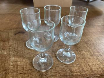 Set van 5 Vintage Likeur Glazen beschikbaar voor biedingen