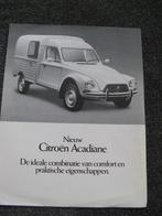 Citroen Acadiane folder, Ophalen of Verzenden, Zo goed als nieuw, Citroën, Citroën