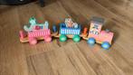 Houten hema trein met dieren, Ophalen, Zo goed als nieuw