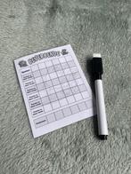 Herbruikbaar scoreblaadje beverbende + stift, Hobby en Vrije tijd, Gezelschapsspellen | Kaartspellen, Drie of vier spelers, Ophalen of Verzenden