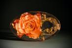 Waxinelichthouder ovaal van epoxyhars gevuld met bloemen., Ophalen of Verzenden, Nieuw