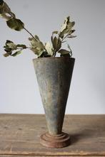 Oude Franse brocante tuinvaas gietijzer *Pronck & Praal*, Ophalen of Verzenden