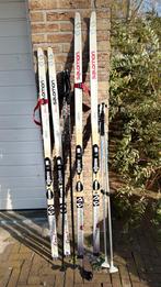 2 Sets Salomon Langlaufski's + Stokken (Zo Goed Als Nieuw), 160 tot 180 cm, Langlaufen, Zo goed als nieuw, Ski's