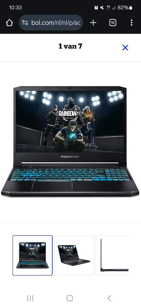 Predator helios i7 10750h 32ramg!, Computers en Software, Windows Laptops, Zo goed als nieuw, 15 inch, SSD, 2 tot 3 Ghz, 32 GB