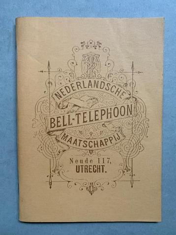 Bell-telefoongids van Utrecht en Jutphaas1884 (facsimile) beschikbaar voor biedingen
