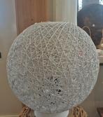 Witte gevlochten bol hanglamp - Ø50cm, Ophalen of Verzenden, Zo goed als nieuw, Stof, 50 tot 75 cm
