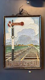 Cloisonné tegel Spoorwegstaking 1945, Antiek en Kunst, Ophalen of Verzenden