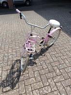 Leuke meisjesfiets – roze/wit, Fietsen en Brommers, Fietsaccessoires | Aanhangers en Karren, Ophalen, Zo goed als nieuw, Aanhangfiets